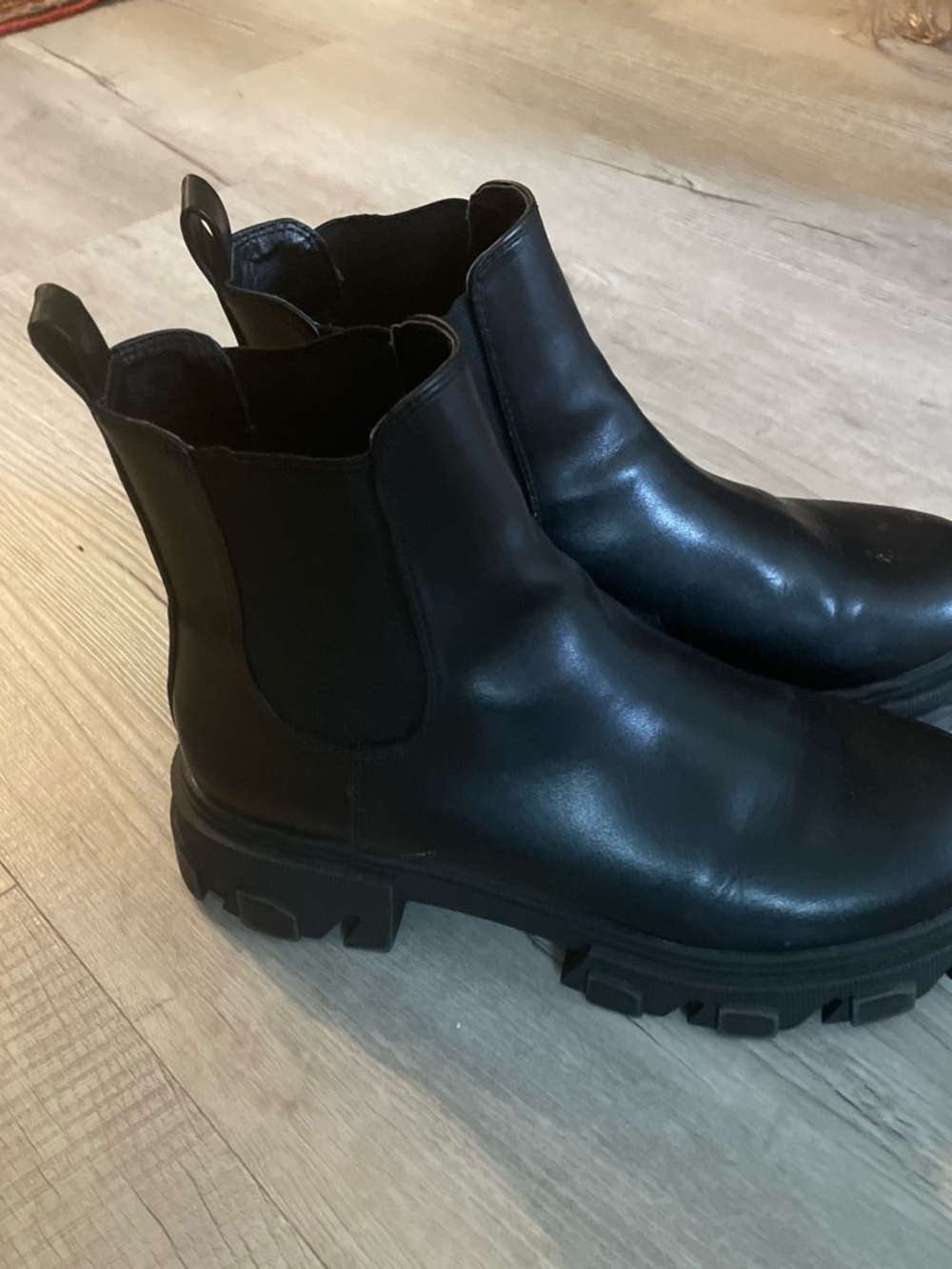 Black Chelsea Lug Boots